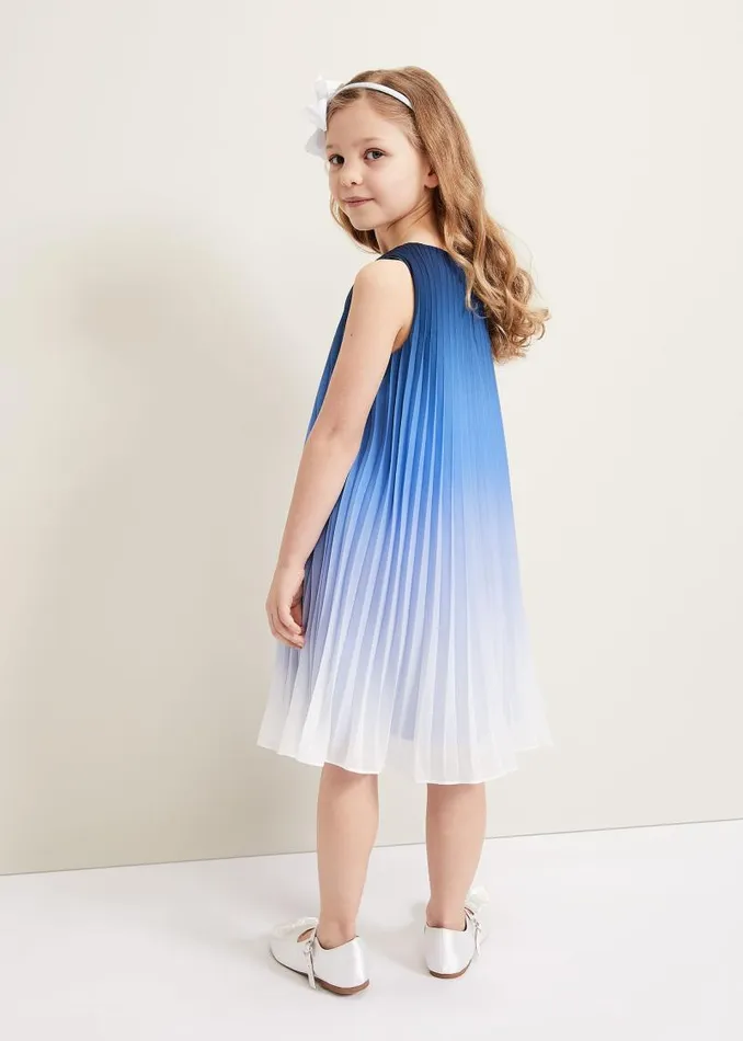 Jessie Ombre Pleat Dress Blue Women Phase Eight Dresses