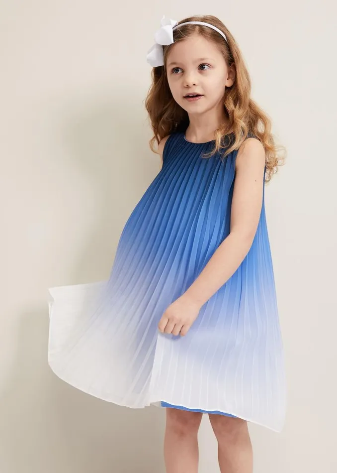Jessie Ombre Pleat Dress Blue Women Phase Eight Dresses