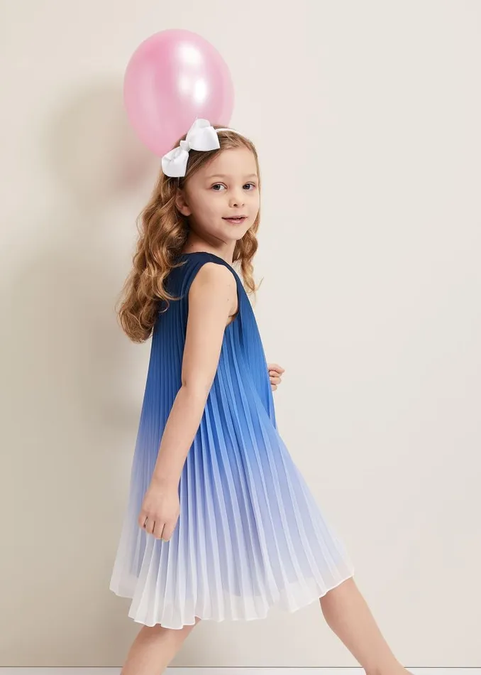 Jessie Ombre Pleat Dress Blue Women Phase Eight Dresses