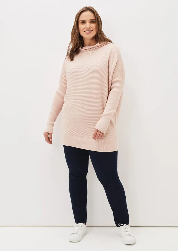 Jocelin Textured Roll Neck Jumper Pale Pink Women Phase Eight Knitwear