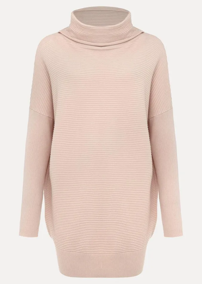 Jocelin Textured Roll Neck Jumper Pale Pink Women Phase Eight Knitwear