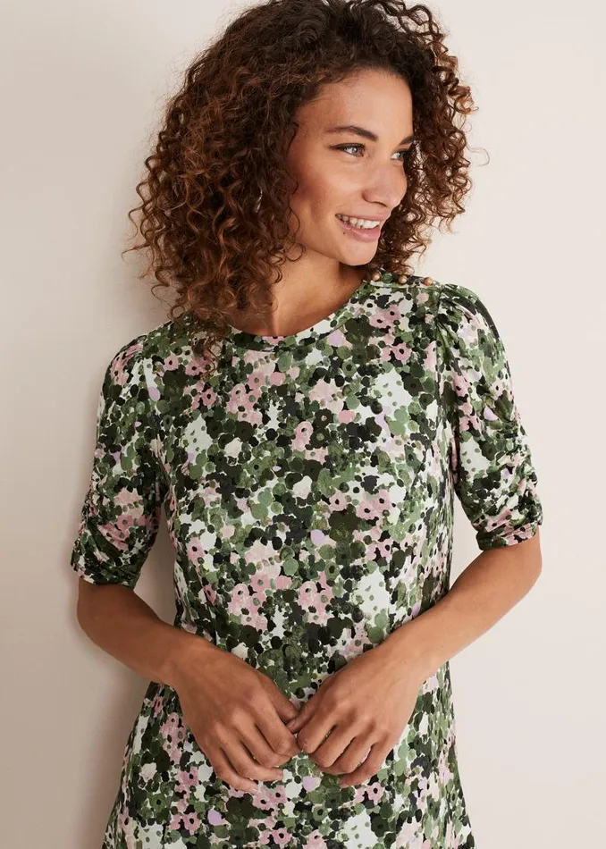 Jolee Printed Jersey Dress Green Multi Women Phase Eight Dresses