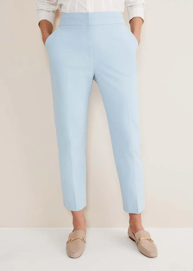 Julianna Cropped Straight Leg Trousers Cornflower Blue Women Phase Eight Trousers Julianna Cropped Straight Leg Trousers Cornflower Blue Women Phase Eight Trousers