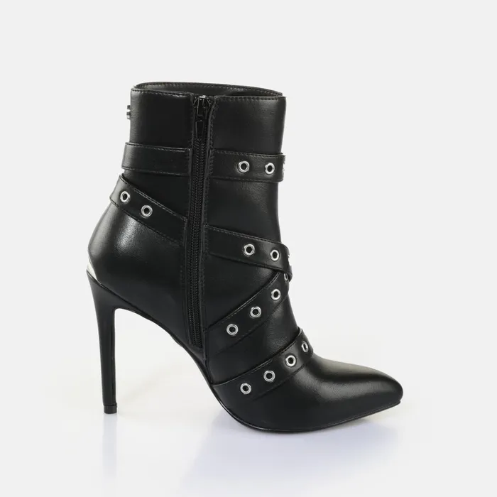 Juliet Belt Bootie Black Buffalo Boots and AnkleBoots Juliet Belt Bootie Black Buffalo Boots and AnkleBoots