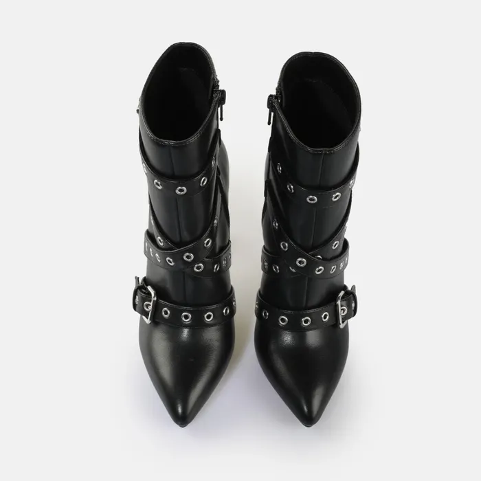 Juliet Belt Bootie Black Buffalo Boots and AnkleBoots Juliet Belt Bootie Black Buffalo Boots and AnkleBoots