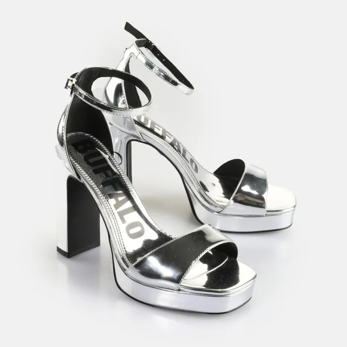 June Neat Silver Buffalo Heels