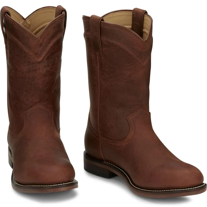 Justin Boots Braswell 10034 Roper Brown Men Western