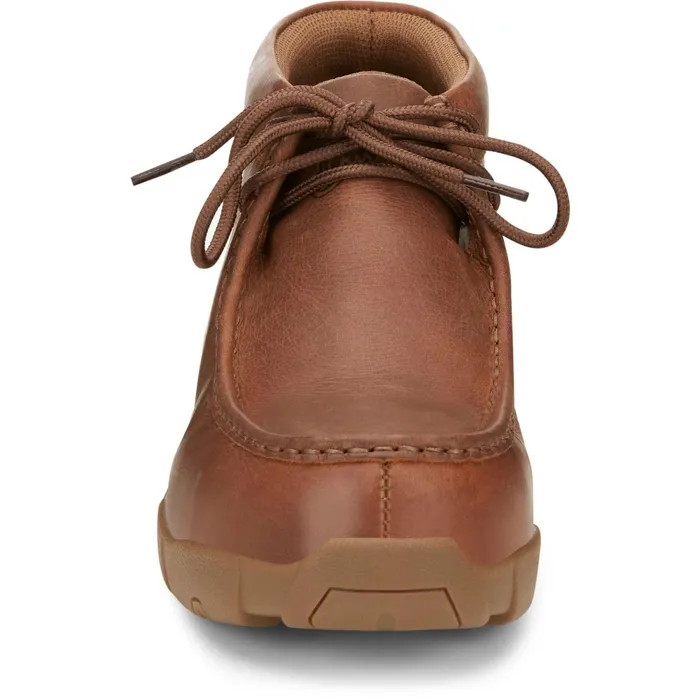Justin Boots Cappie 4034 Alloy Toe Work Shoe Brown tan Men Casuals
