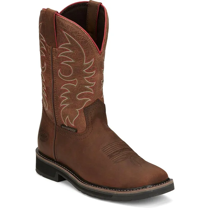 Justin Boots Driller II 11034 Work Boot Pecan Brown brown Men Work