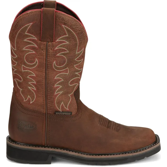 Justin Boots Driller II 11034 Work Boot Pecan Brown brown Men Work