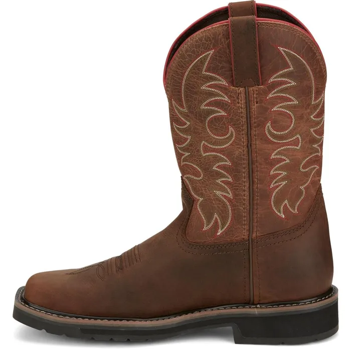 Justin Boots Driller II 11034 Work Boot Pecan Brown brown Men Work