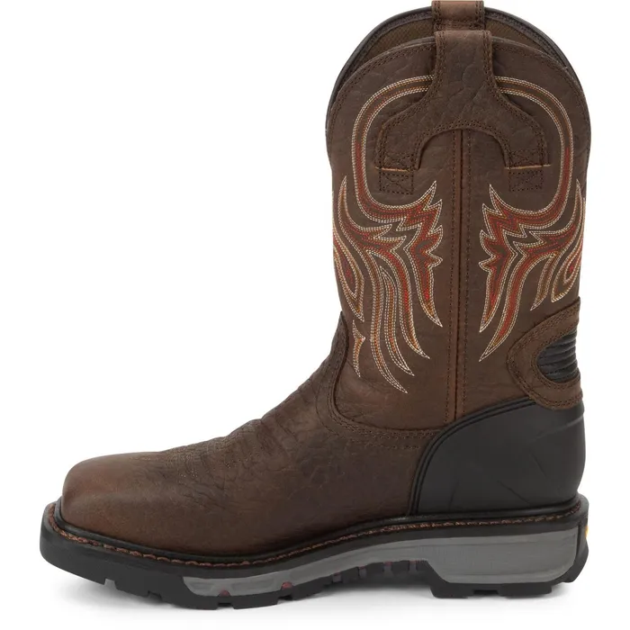 Justin Boots Driscoll 11034 Steel Toe Waterproof Work Boot Brown Men Work