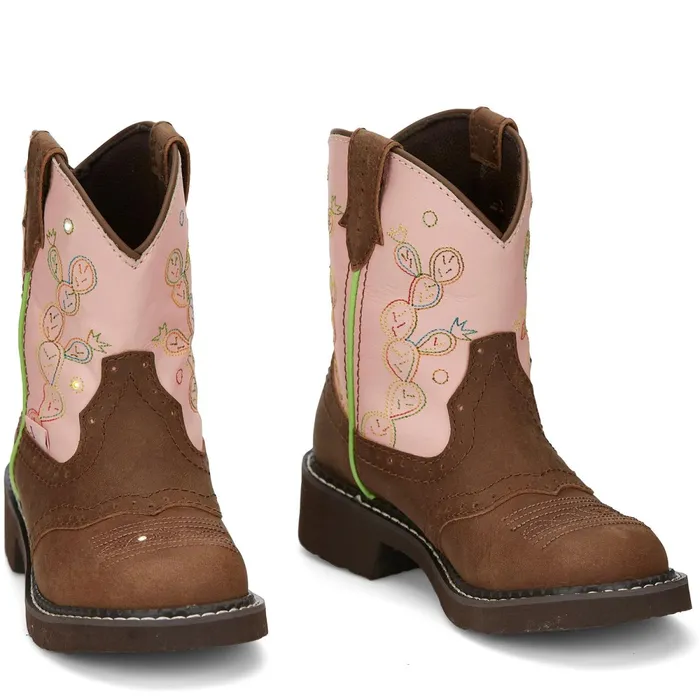 Justin Boots Glitzi Tan Kids Western