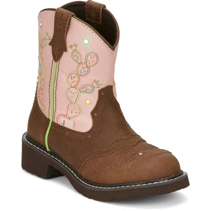 Justin Boots Glitzi Tan Kids Western