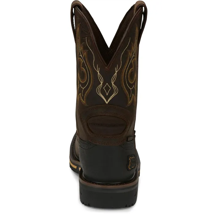 Justin Boots Joist 11034 Composite Toe Waterproof Work Boot Chocolate Brown brown Men Work