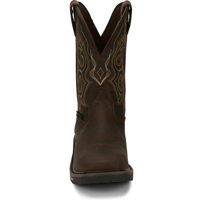 Justin Boots Joist 11034 Composite Toe Waterproof Work Boot Chocolate Brown brown Men Work
