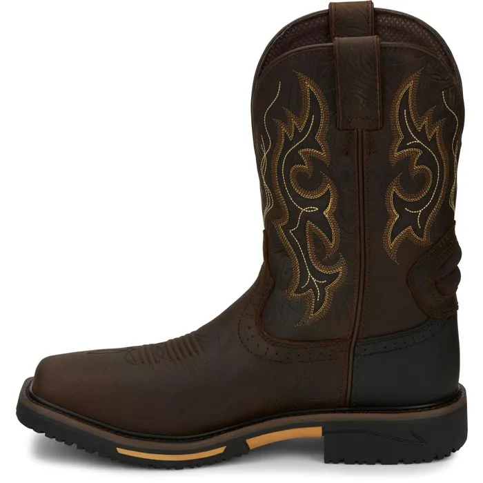 Justin Boots Joist 11034 Composite Toe Waterproof Work Boot Chocolate Brown brown Men Work