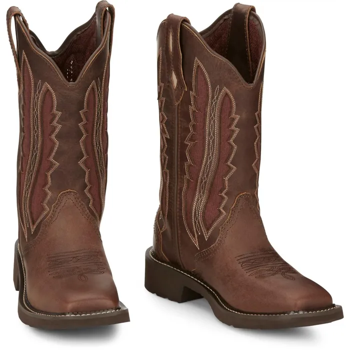 Justin Boots Paisley 11034 Western Boot Brown Women Western