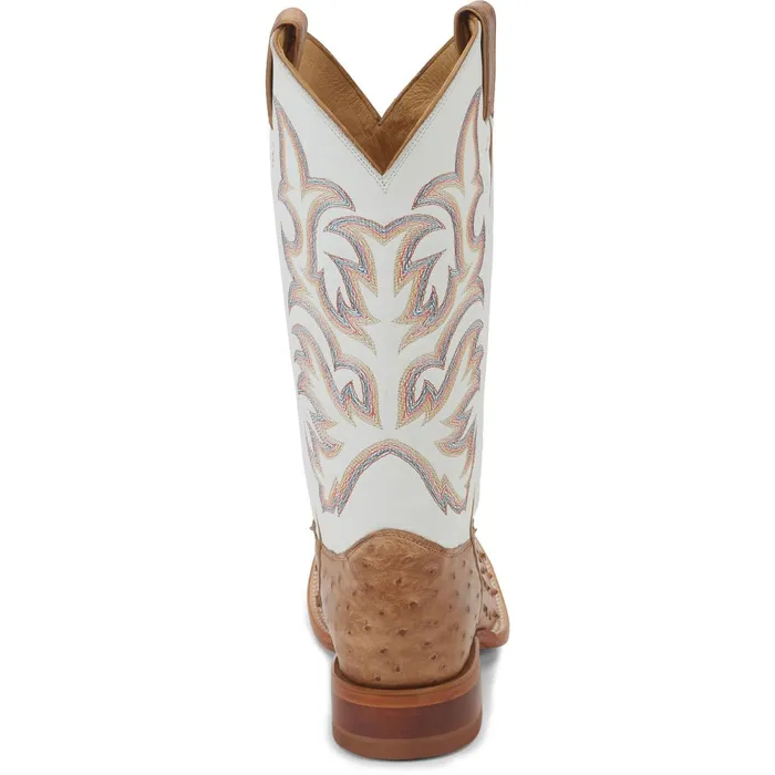 Justin Boots Pascoe 13034 Full Quill Ostrich Antique Tan brown Men Western