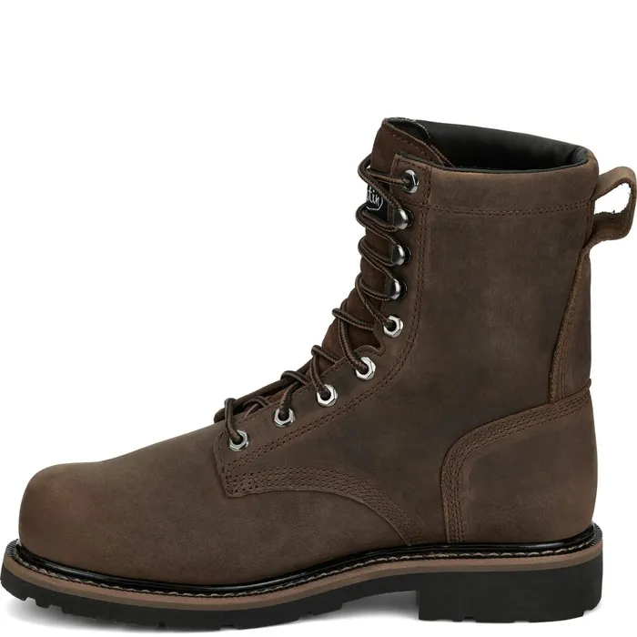 Justin Boots Pulley 8034 Nano Comp Met Guard Waterproof Whiskey Brown brown Men Work