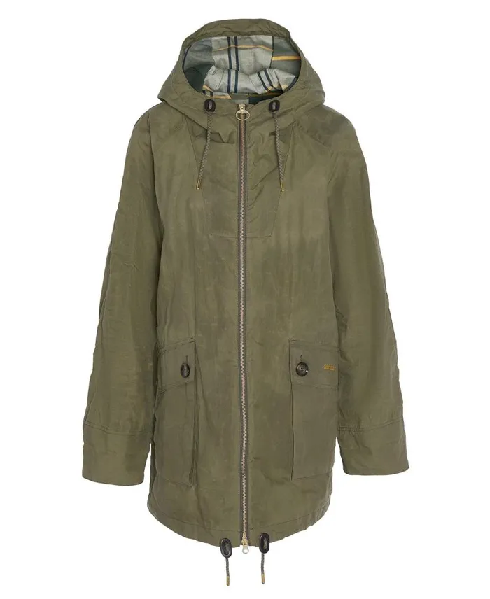 Keldy Showerproof Parka Jacket Dusky Green Women Barbour Showerproof Jackets
