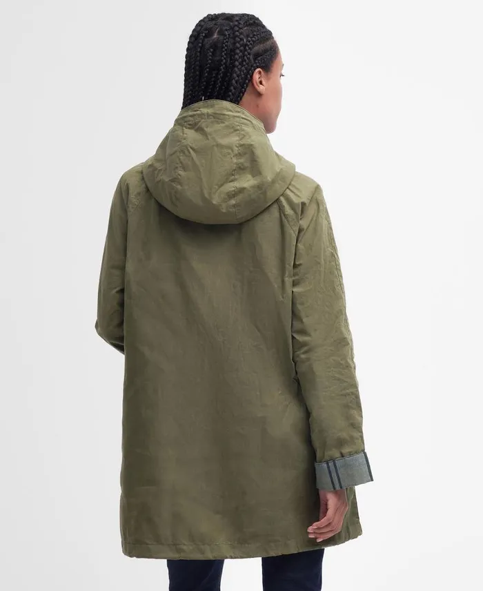 Keldy Showerproof Parka Jacket Dusky Green Women Barbour Showerproof Jackets