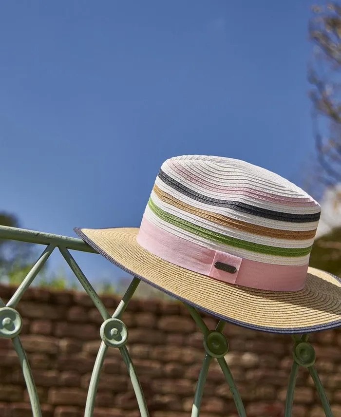 Kenmore Fedora Shell Pinkmulti Women Barbour Hats
