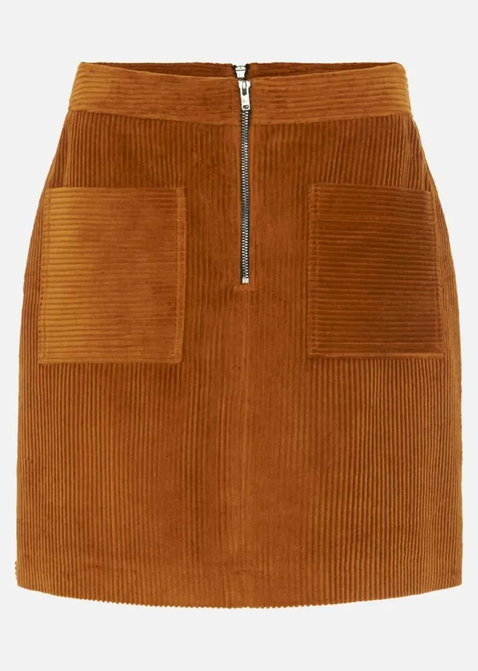 Kennedy Corduroy Mini Skirt Ochre Women Phase Eight Skirts