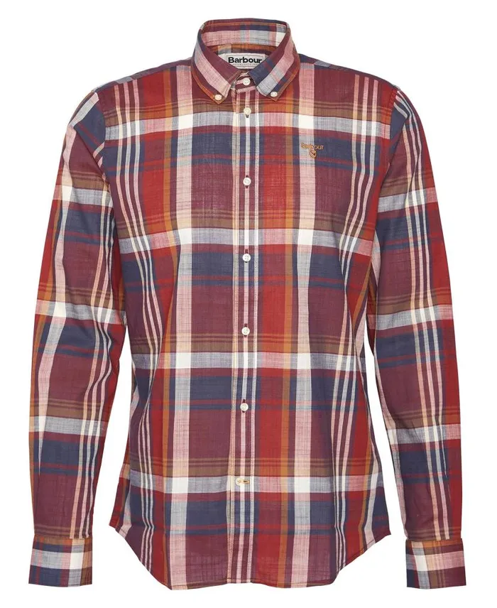 Kidd Tailored Shirt Deep Blue Men Barbour Shirts