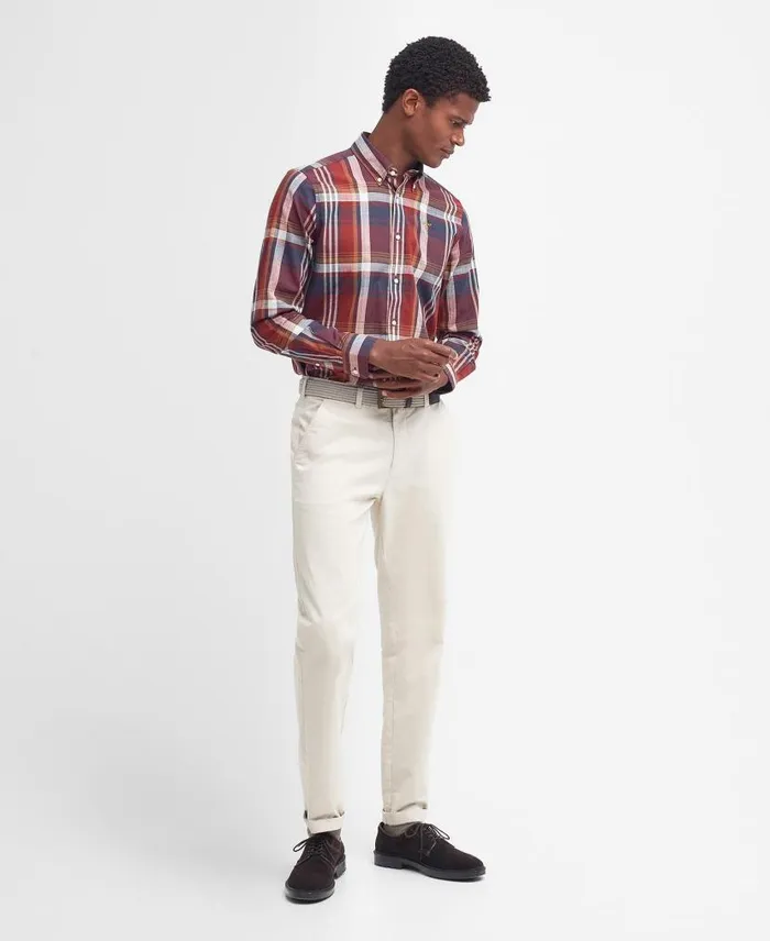 Kidd Tailored Shirt Deep Blue Men Barbour Shirts