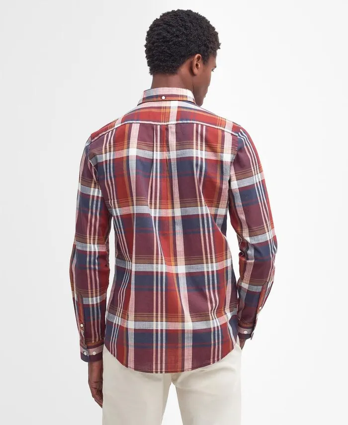 Kidd Tailored Shirt Deep Blue Men Barbour Shirts