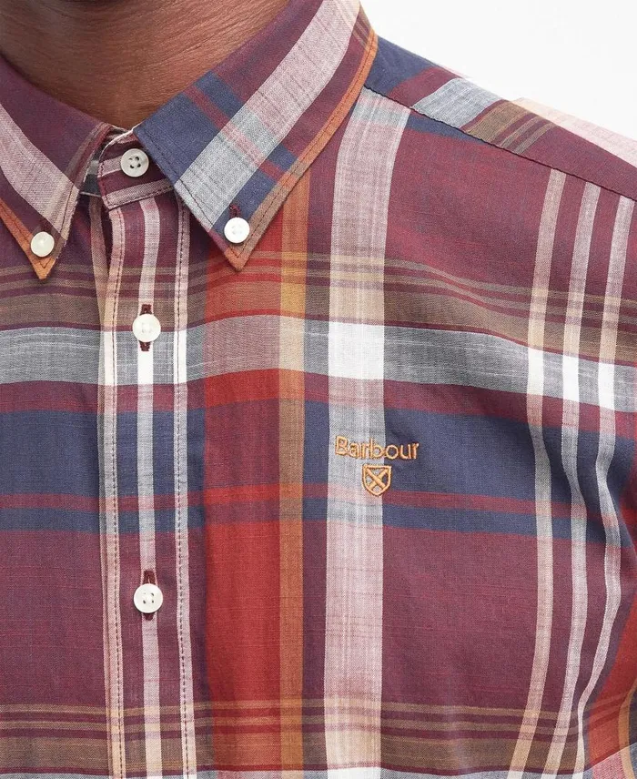 Kidd Tailored Shirt Deep Blue Men Barbour Shirts