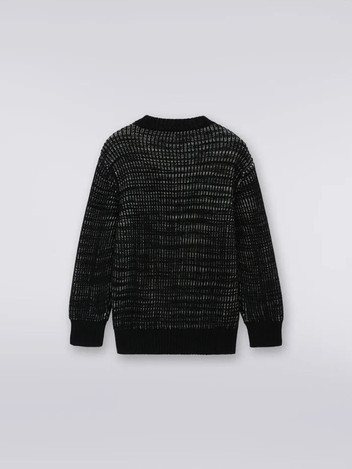 Kids CrewNeck Wool Knit Pullover Black and White Missoni Clothing Kids CrewNeck Wool Knit Pullover Black and White Missoni Clothing