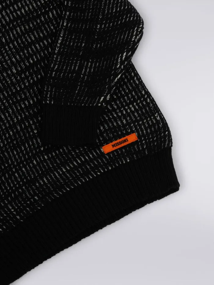 Kids CrewNeck Wool Knit Pullover Black and White Missoni Clothing Kids CrewNeck Wool Knit Pullover Black and White Missoni Clothing