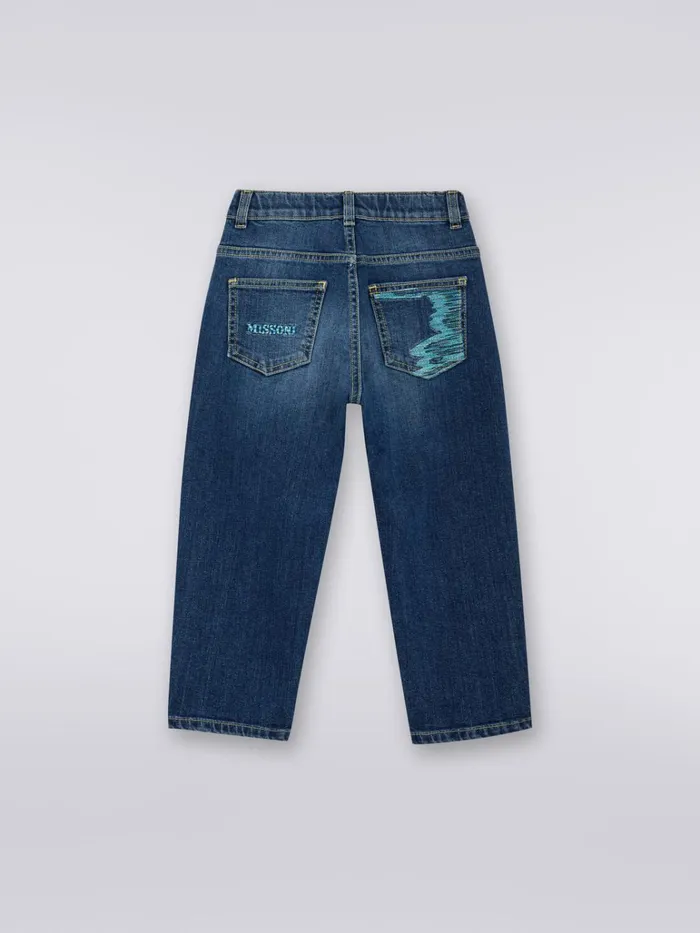 Kids Stretch Cotton Trousers Blue Missoni Clothing Kids Stretch Cotton Trousers Blue Missoni Clothing