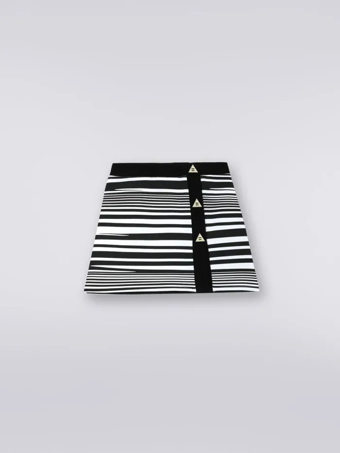 Kids Stretch Viscose Blend Skirt Black and White Missoni Clothing