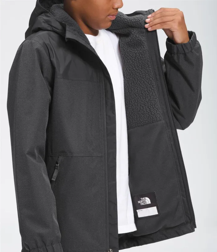 Kids The North Face Jackets and Vests Warm Storm Rain Jacket Asphalt Grey Heather