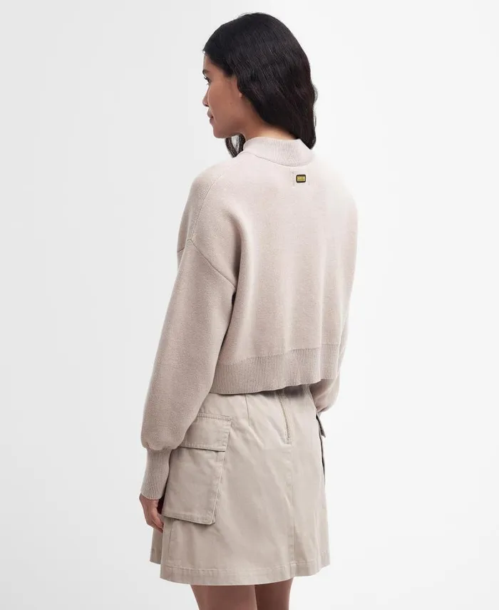Kinghorn Knitted Bomber Jacket Oat Women Barbour Cardigans