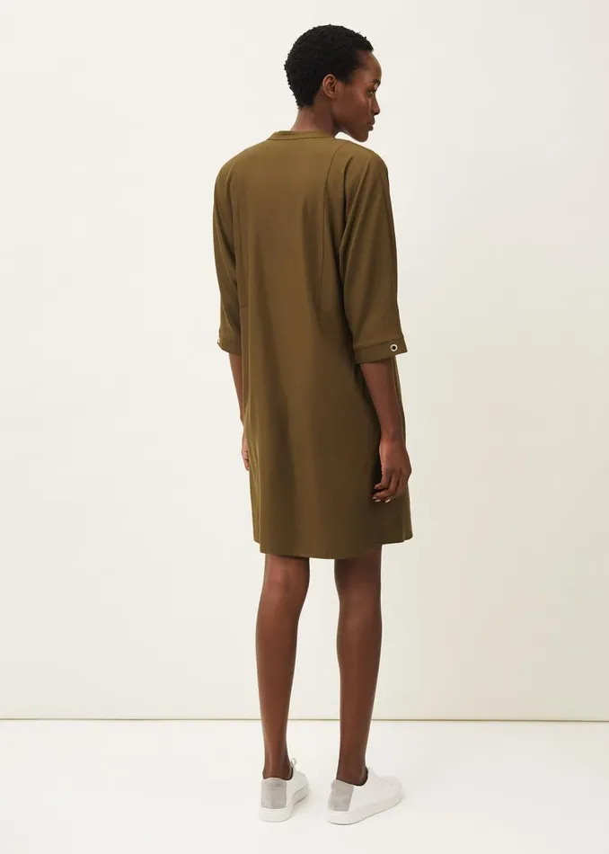 Kiran Eyelet Tunic Dress Khaki Women Phase Eight Dresses