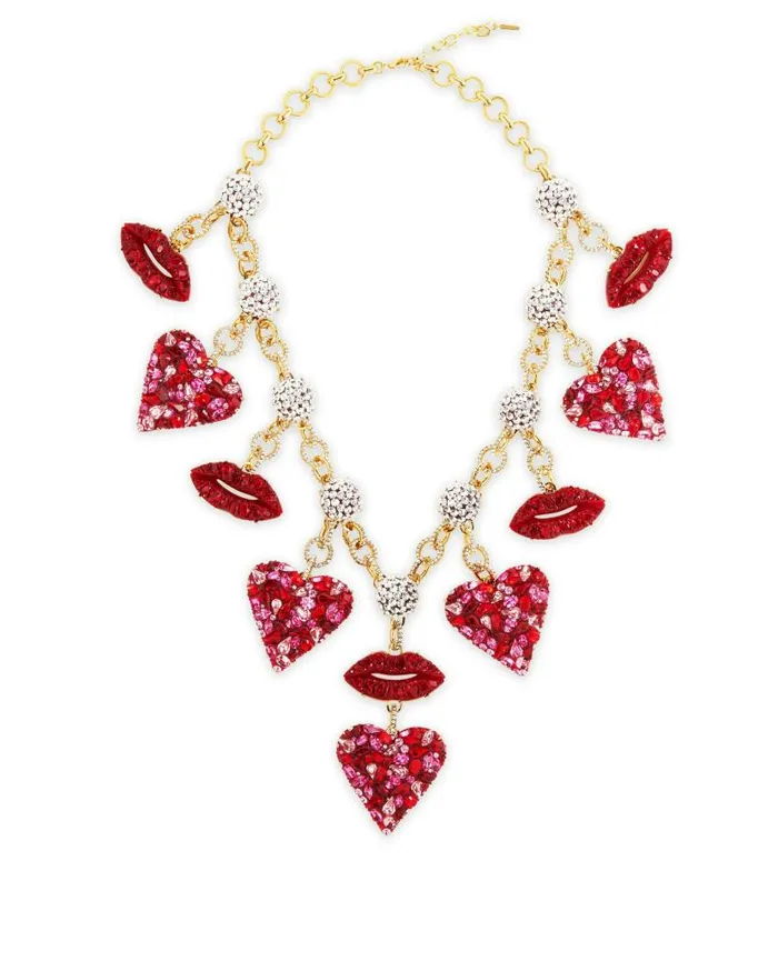 Kiss Me Heart Necklace Red Women Aquazzura Jewelry Kiss Me Heart Necklace Red Women Aquazzura Jewelry