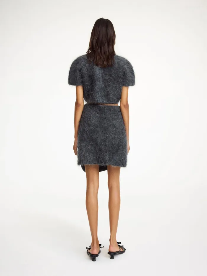 Knitwear Women By Malene Birger Krissah Mini Skirt Jet Grey