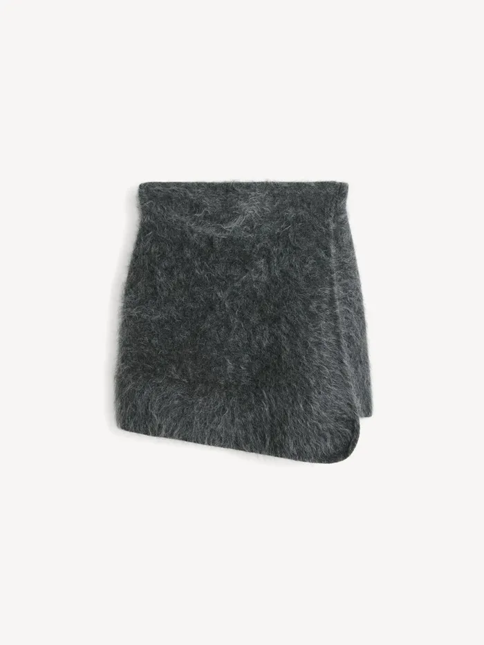 Knitwear Women By Malene Birger Krissah Mini Skirt Jet Grey