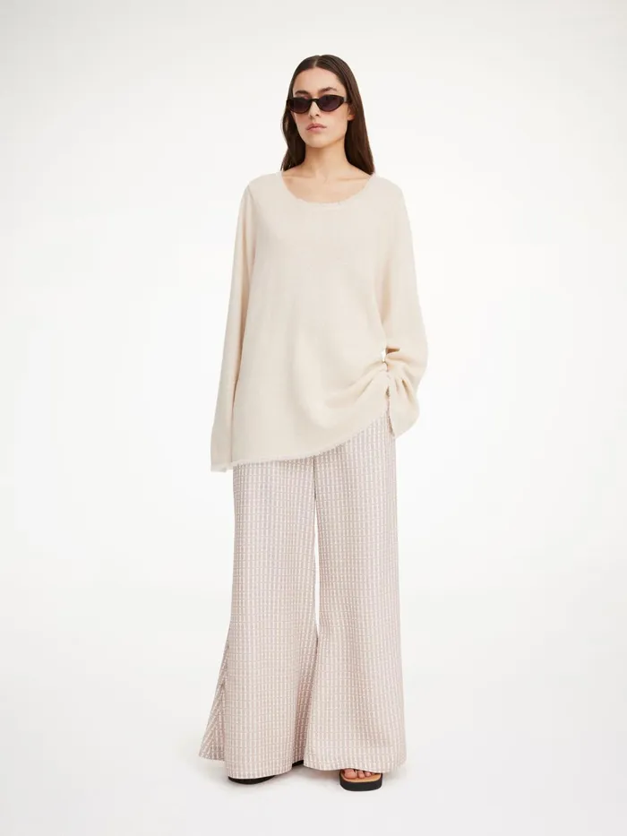 Knitwear Women By Malene Birger Luise Sweater Oyster Gray