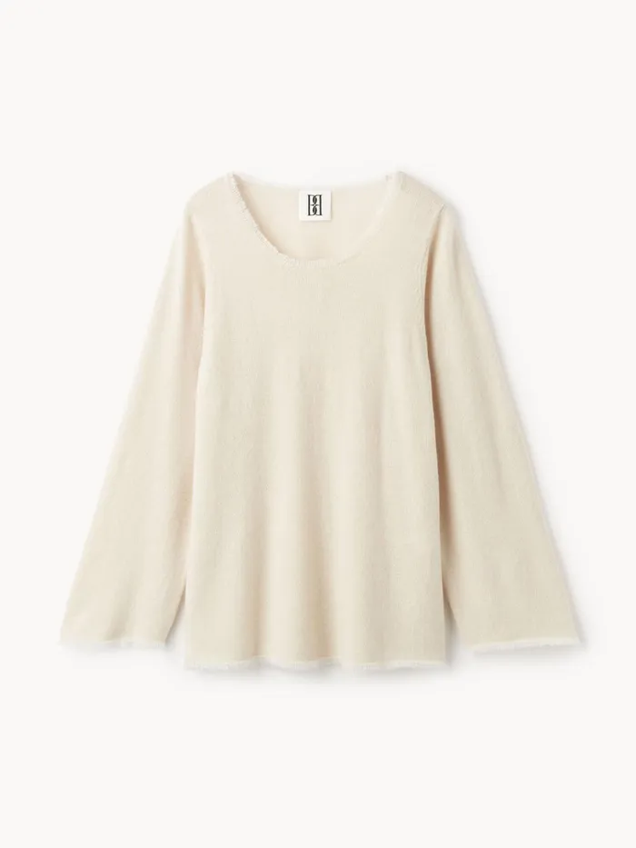 Knitwear Women By Malene Birger Luise Sweater Oyster Gray