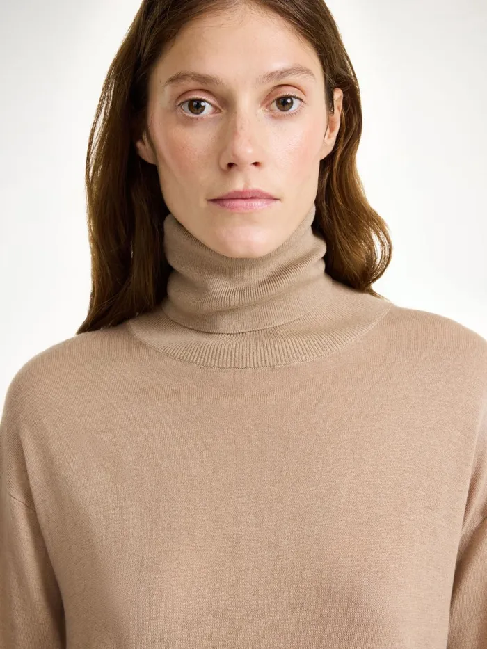 Knitwear Women By Malene Birger Mohsen Turtleneck Sweater Nomad