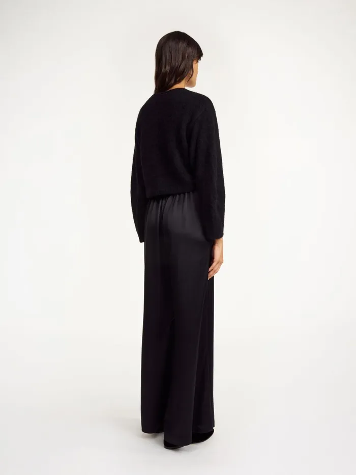 Knitwear Women By Malene Birger Zharea WoolBlend Cardigan Black