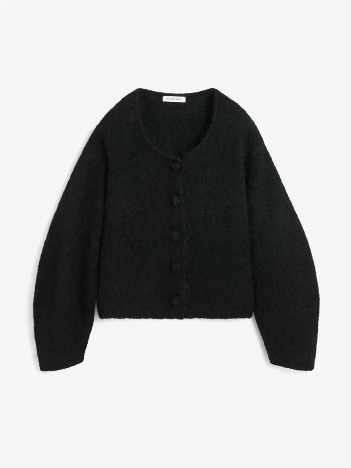 Knitwear Women By Malene Birger Zharea WoolBlend Cardigan Black