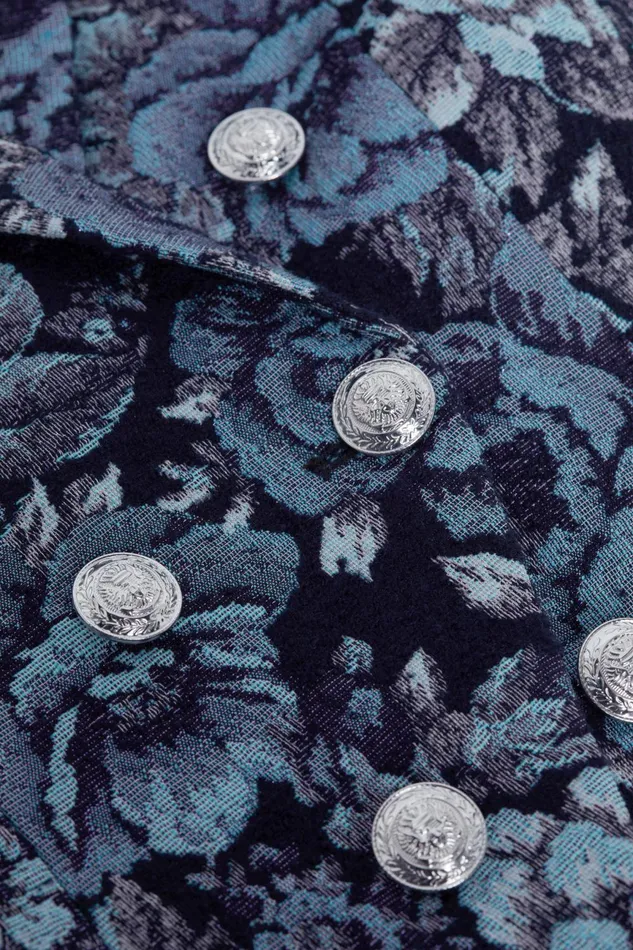 L039Agence Blazers and Jackets Women Bethany Jacquard Blazer Blackmidnight Floral Multi L039Agence Blazers and Jackets Women Bethany Jacquard Blazer Blackmidnight Floral Multi