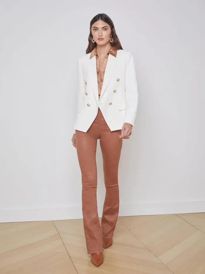 L039Agence Blazers and Jackets Women Kenzie Blazer Ivorypearl Silver L039Agence Blazers and Jackets Women Kenzie Blazer Ivorypearl Silver