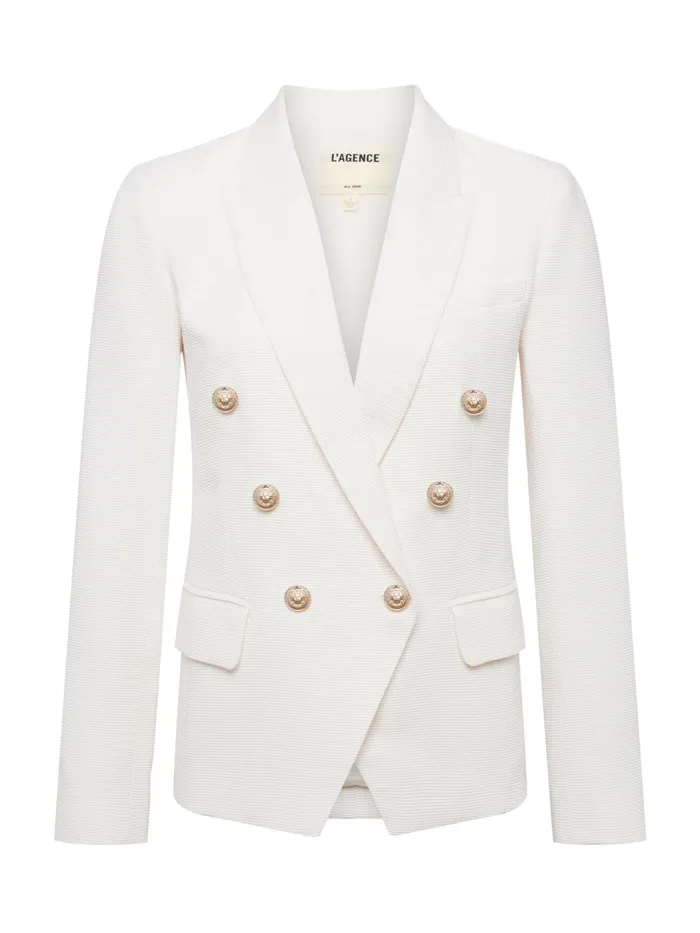 L039Agence Blazers and Jackets Women Kenzie Blazer Ivorypearl Silver L039Agence Blazers and Jackets Women Kenzie Blazer Ivorypearl Silver